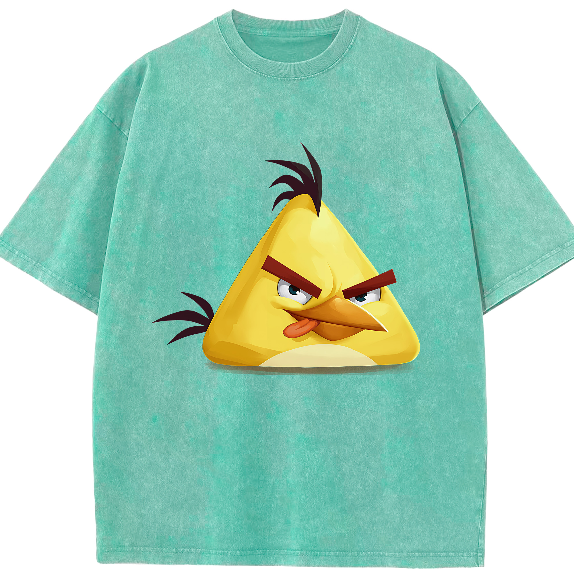 （画像用） Angry Birds アングリーバード 綿100% ヴィンテージ風 半袖Tシャツ（フロントプリント）